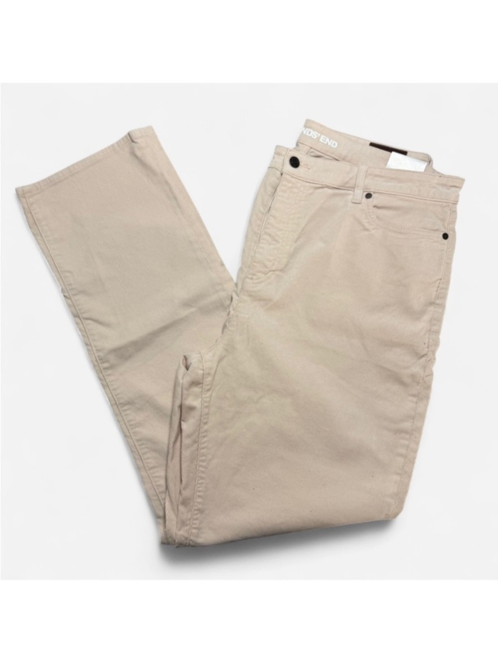Lands' End Light Pink Corduroy High Rise Straight Leg Pants